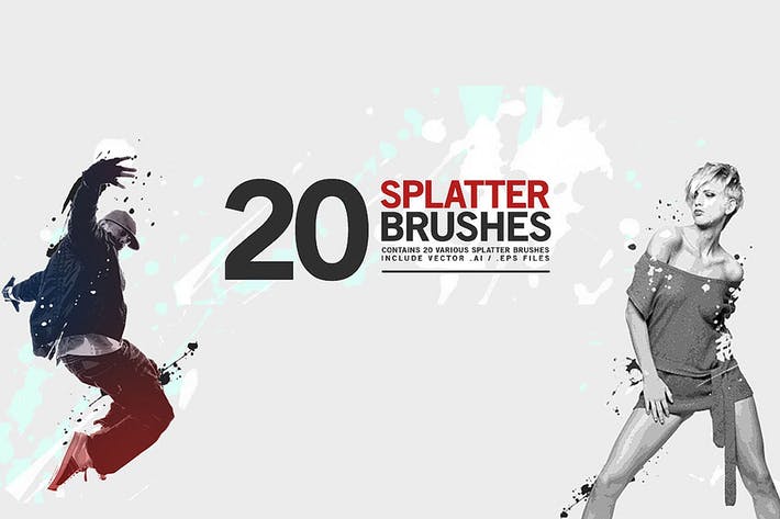 20 Splatter Brushes