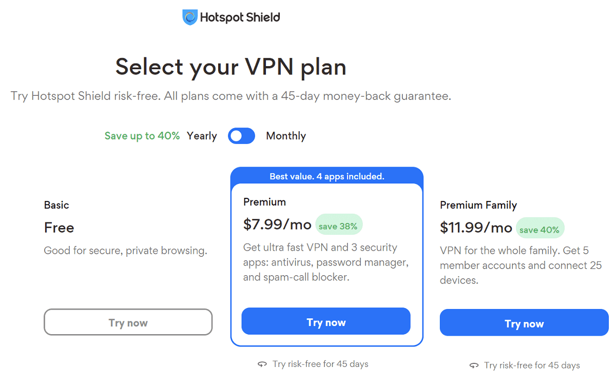 Tài khoản Hotspot Shield VPN 2