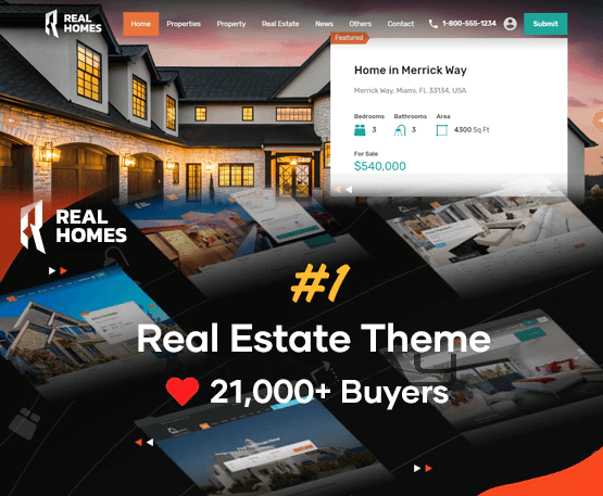 RealHomes - Estate Sale and Rental WordPress Theme